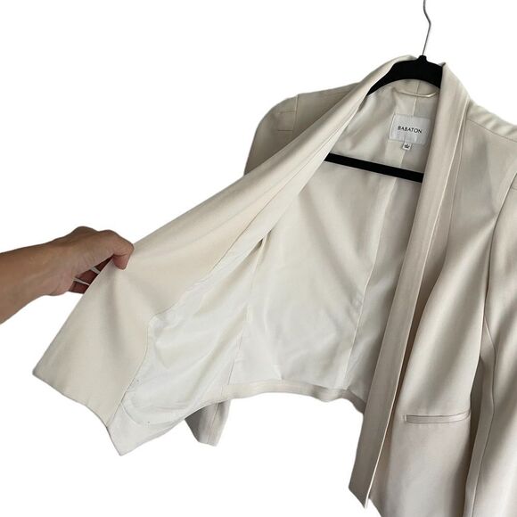 ARITZIA Babaton Dominik Cream Open Blazer Cream 2 - Picture 6 of 7